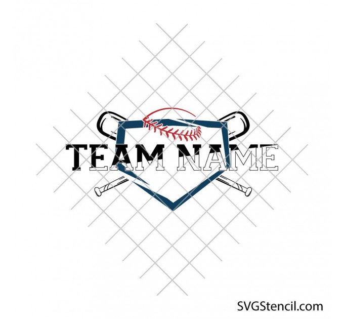 Baseball team shirt template svg | Custom baseball logo svg