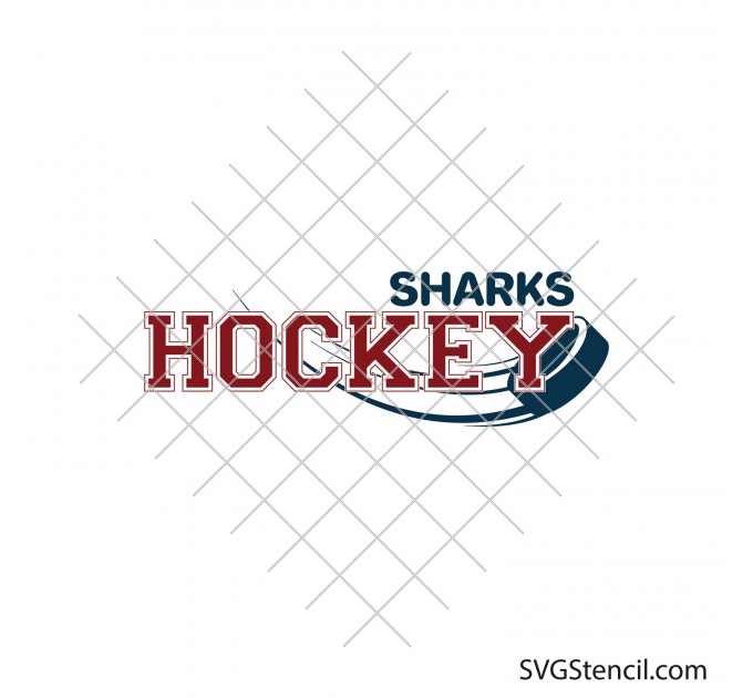 Custom hockey team template svg | Ice hockey cheer silhouette svg