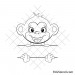 Cute monkey monogram svg | Baby monkey svg | Funny monkey name svg