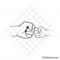 Dad fist bump svg | Dad and son svg | Baby toddler kid svg