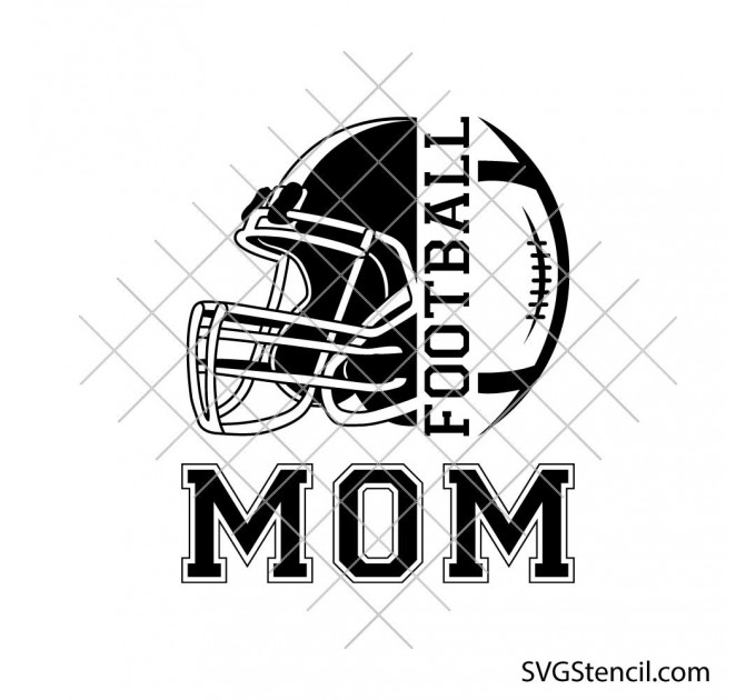 Football mom svg | Half football svg | Football helmet svg