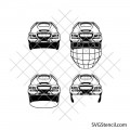 Hockey helmet svg, png, jpg and dxf files | Hockey gear svg