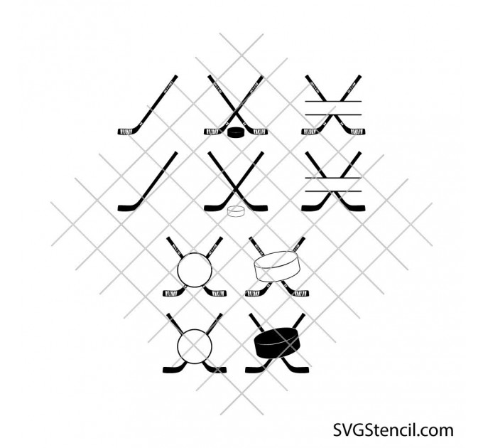 Hockey stick svg | Hockey bundle svg | Hockey monogram svg