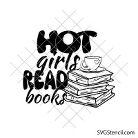 Hot girls read books svg | Book lover svg | Funny reading svg