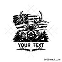 Deer hunting frame svg | Dad shirt svg | USA flag svg