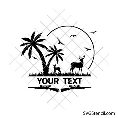 Deer hunting frame svg | Hunting season svg | Hunting monogram svg