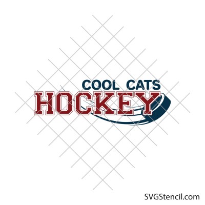 Custom hockey team template svg | Ice hockey cheer silhouette svg