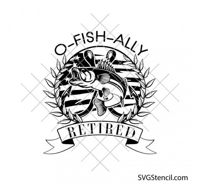 Retired fishing svg | Bass fishing svg | Man retire svg
