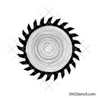 Saw blade tree trunk slice svg | Wood texture svg | Wood decor svg