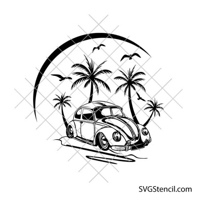 Summer beach car svg | Summer surfing svg | Beach life svg