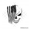USA Flag skull svg | Patriotic svg design | Pirate skull svg