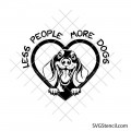 Less people more dogs svg | Funny dog quote svg | Pet lover svg