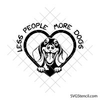 Less people more dogs svg | Funny dog quote svg | Pet lover svg