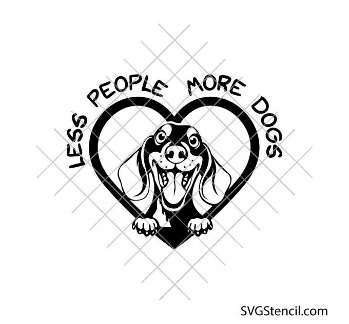 Less people more dogs svg | Funny dog quote svg | Pet lover svg