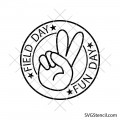 Peace sign field day svg | Kids activity svg | Peace hand svg