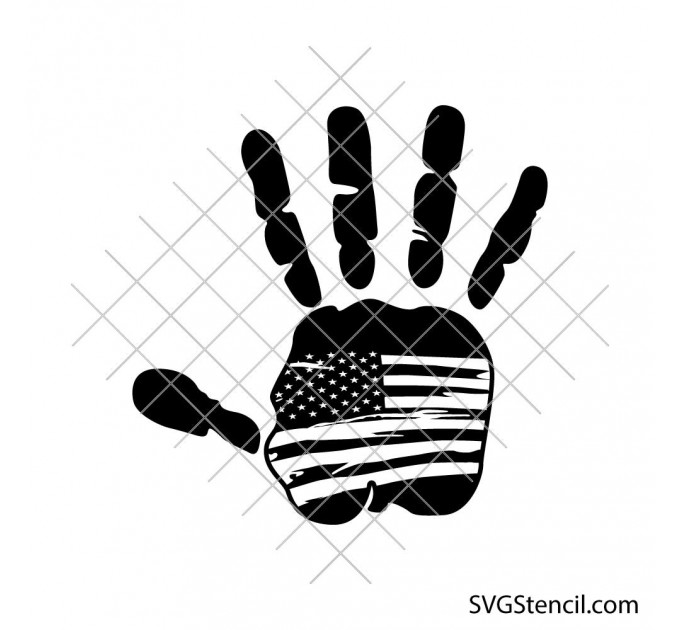 Patriotic handprint American Flag svg | 4th of july svg | Independence day svg