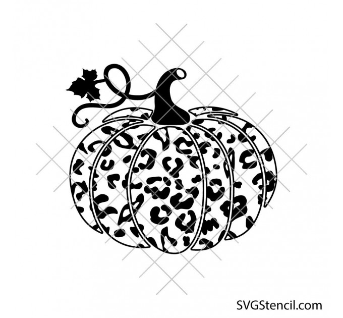 Leopard pumpkin svg | Cheetah print svg | Stylish pumpkin svg