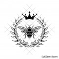 Crown bee wreath svg | Queen bee svg | Honey bee svg