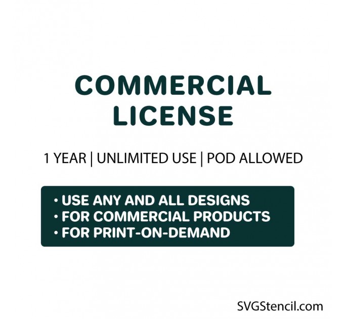 Commercial License for SVGStencil Designs | Extended Use for Small Business