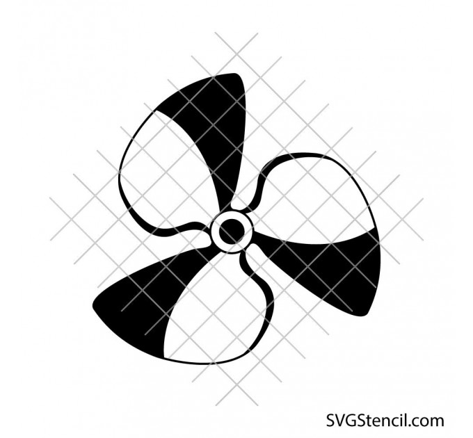 Boat propeller svg | Marine engine prop clipart | Outboard motor svg