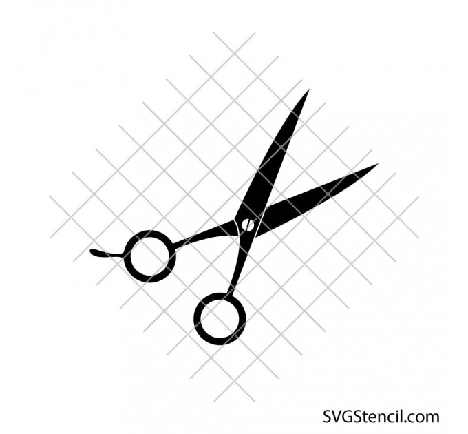 Hair cutting scissors svg | Barber tool silhouette cut file for Cricut & Silhouette