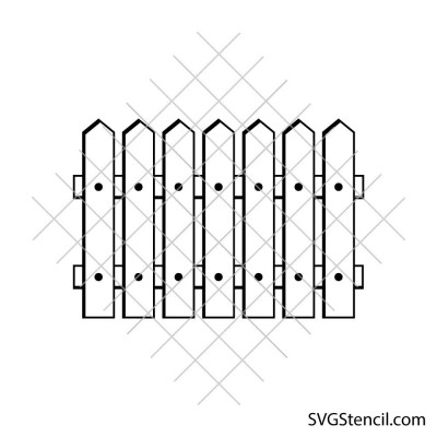 Wood fence svg | Farm fence clipart | Country fence svg
