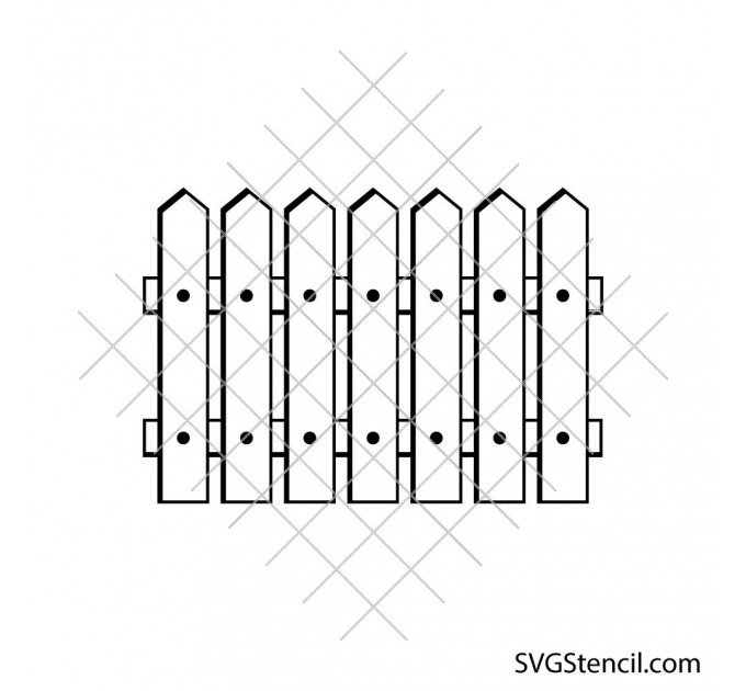 Wood fence svg | Farm fence clipart | Country fence svg