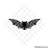 Decorative bat svg | Mandala bat svg | Gothic bat svg
