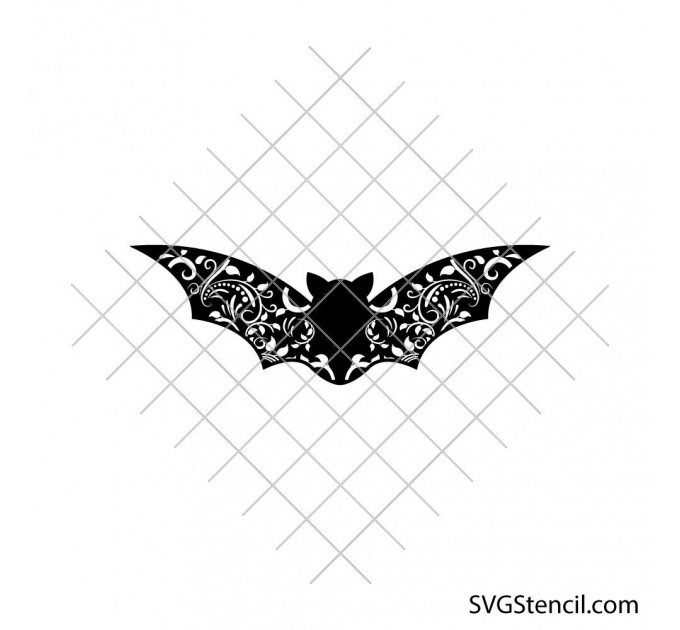 Decorative bat svg | Mandala bat svg | Gothic bat svg