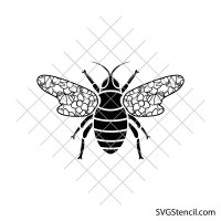 Floral bee svg | Honeybee svg | Boho bee svg