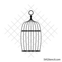 Vintage birdcage svg | Decorative cage clipart | Wedding decor svg