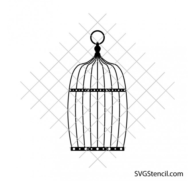 Vintage birdcage svg | Decorative cage clipart | Wedding decor svg