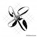 Boat propeller svg | Ship propeller svg | Propeller silhouette