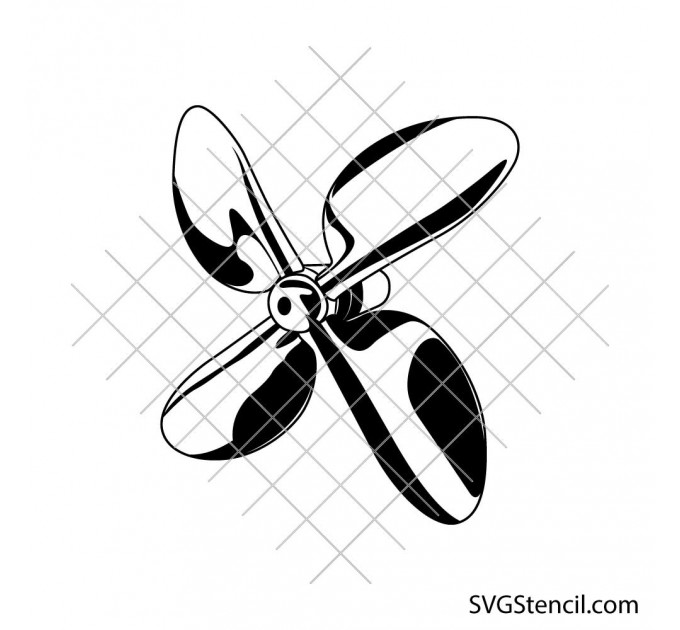 Boat propeller svg | Ship propeller svg | Propeller silhouette