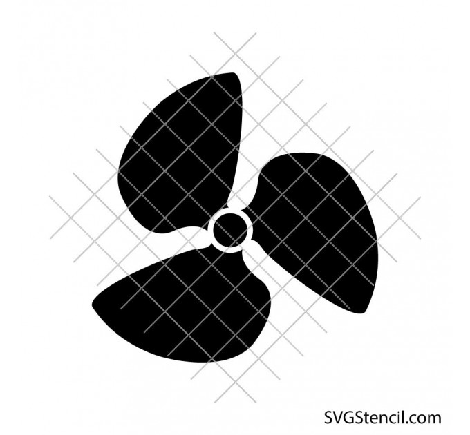 Boat propeller svg | Marine engine prop clipart | Outboard motor svg
