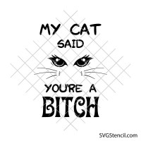 Funny cat quote svg | Sassy cat eyes cut file | Sarcastic pet lover cricut design