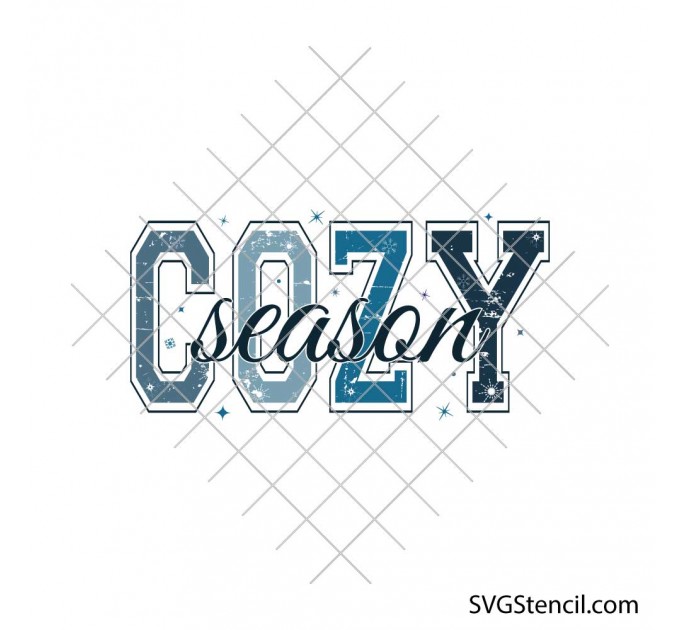 Cozy season svg | Winter quote svg | Cute winter saying cut file for cricut and silhouette