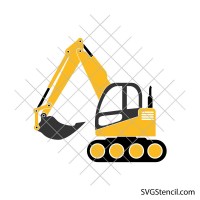 Excavator svg | Construction truck clipart | Digger svg for kids crafts and shirts