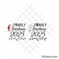 Family Christmas 2025 svg | Santa hat and lights cut file | Holiday family shirt design for cricut