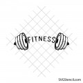 Fitness svg | Dumbbell workout cut file | Gym cricut design
