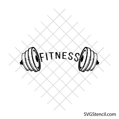 Fitness svg | Dumbbell workout cut file | Gym cricut design