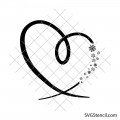 Heart with snowflakes svg | Winter love svg | Snow heart cut file for cricut and silhouette