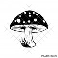 Mushroom svg | Vintage toadstool clipart | Woodland forest printable cut file