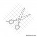 Hair cutting scissors svg | Barber tool silhouette cut file for Cricut & Silhouette