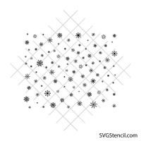 Snowflakes seamless pattern svg | Winter background svg | Christmas snowflake design for cricut and silhouette