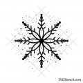 Distressed snowflake svg | Winter christmas snowflake clipart | Rustic holiday cut file for cricut and silhouette