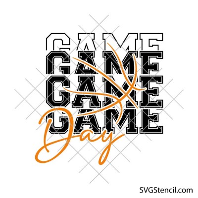 Game day basketball svg | Sports shirt design | Basketball mom cricut cut file