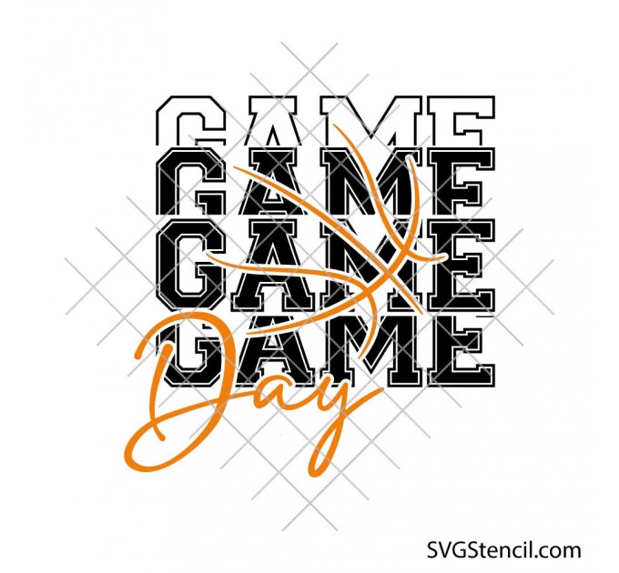 Game day basketball svg | Sports shirt design | Basketball mom cricut cut file