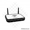 Wi-Fi router svg | Wireless modem svg | Network device svg
