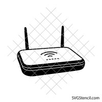 Wi-Fi router svg | Wireless modem svg | Network device svg